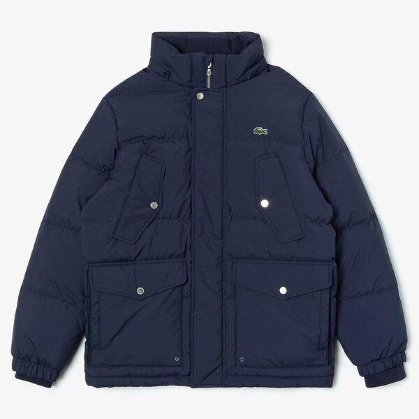 lacoste blue parka